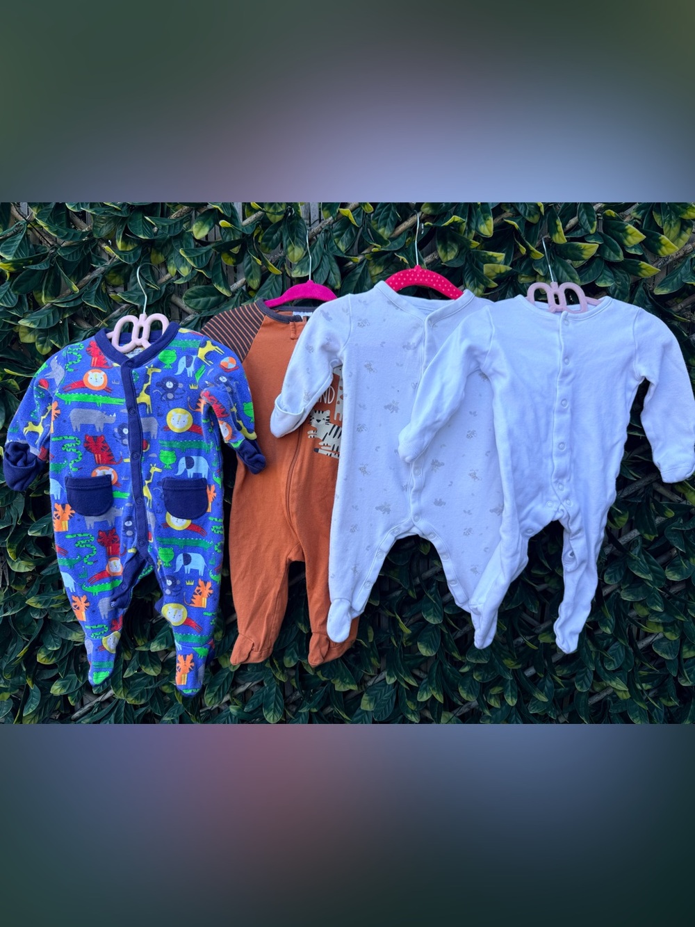 10/$25 • Baby Boy Snap Closure Footed Sleepers